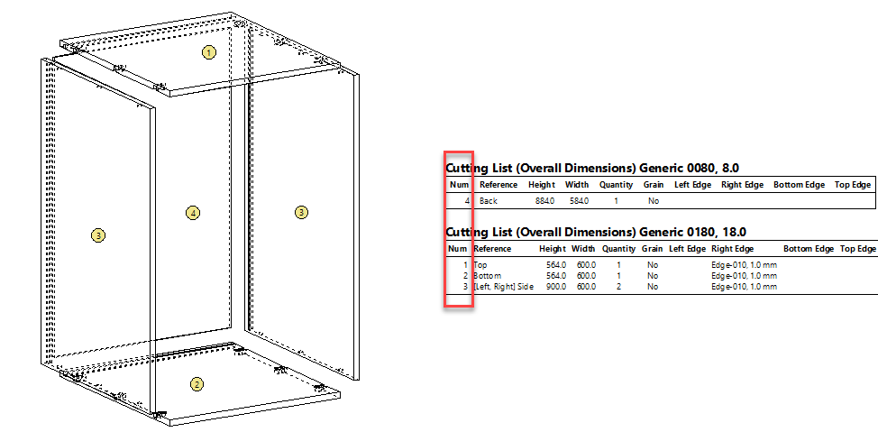 Exploded view - Number labels, not names? | Forum | WOOD DESIGNER