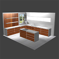 Polyboard handleless kitchen