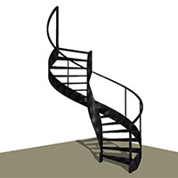 Metal Helicoidal stair