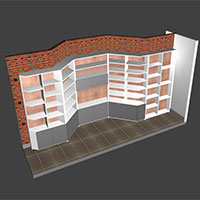 Polyboard angled walls model