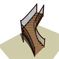 Quarter Turn Curved stair