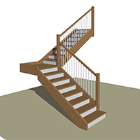 Quarter Turn stair with Landing