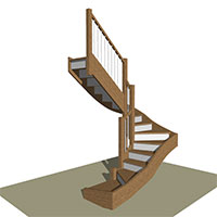 Three Quarter Turn stair with Winders