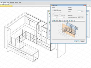 3D partial views in Polyboard kitchen software