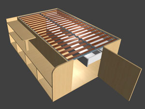 Under bed storage design software