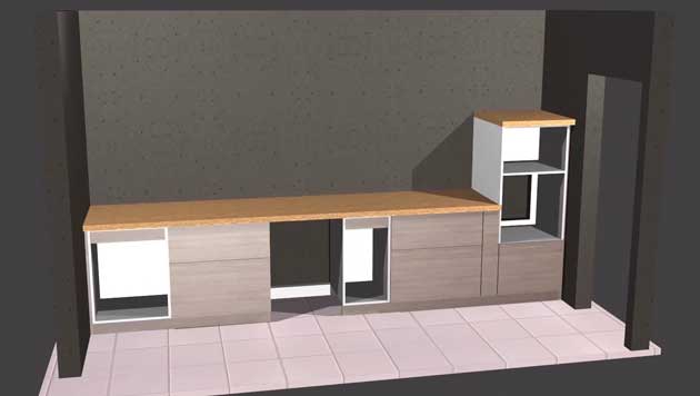 cnc kitchen design with polyboard