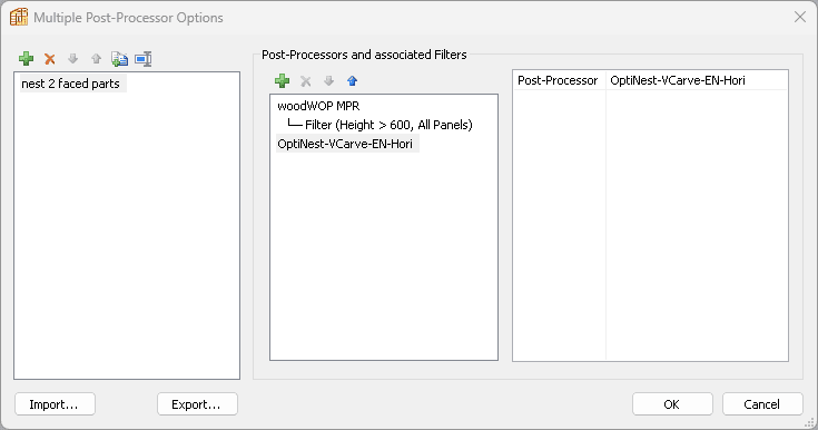 2nd post processor set up in polyboard's multi post processor configuration