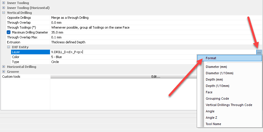 face code set up in post processor