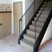 wood metal stair case study