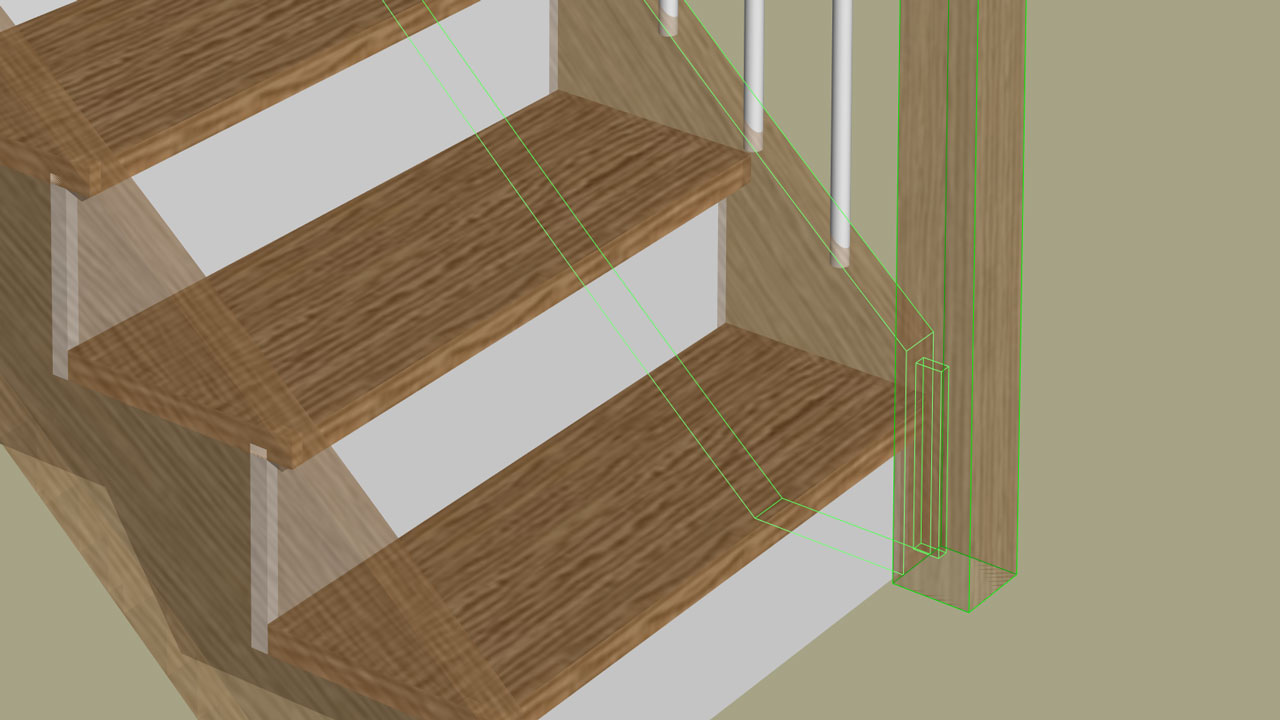 Newel post design and manufacture in StairDesigner WOOD DESIGNER