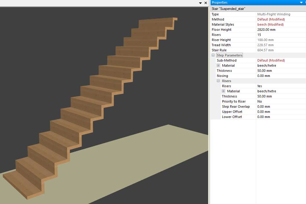 stair material parameters