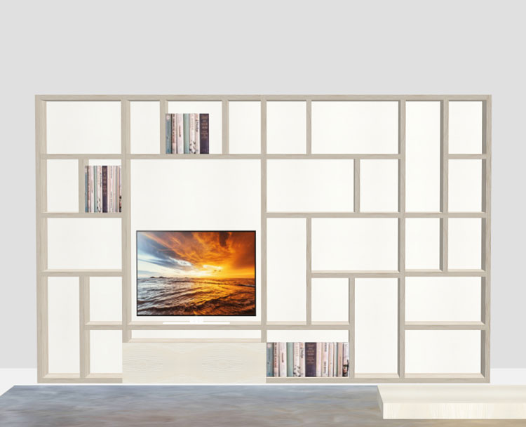 tv shelving unit in polyboard