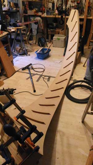 Finished stringboard mortises