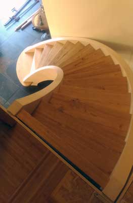 completed helicoidal stair from above