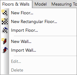 floors and walls menu