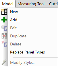 model menu