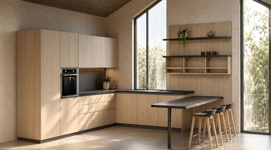 photorealistic render of kitchen