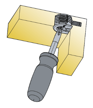 angledriv system from titus allowing screwing at an easy angle