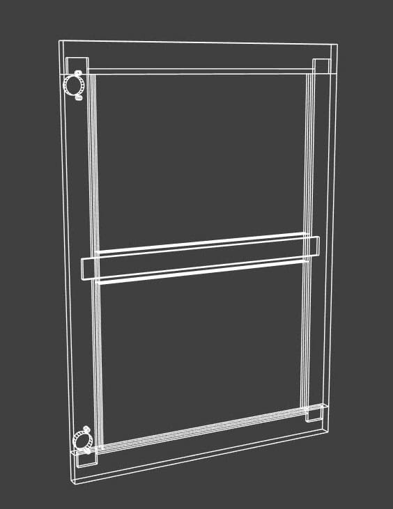 Shaker door using frame and panel assembly in PolyBoard