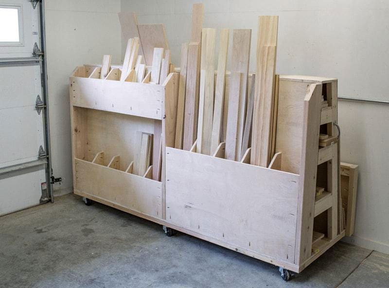 Wood storage rack