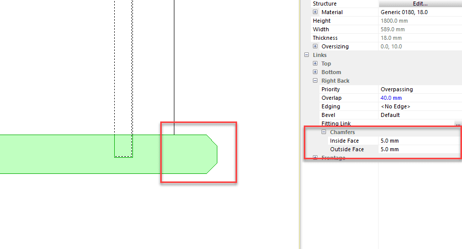 chamfer panel edges