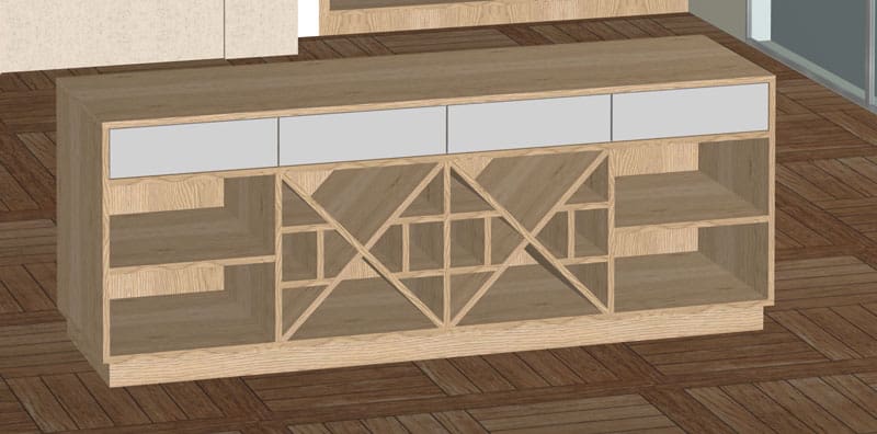 zone using halving joint with internal partitions