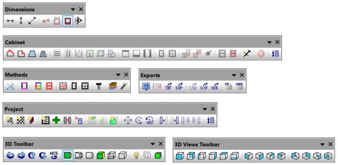 expanded quick design toolbars in polyboard