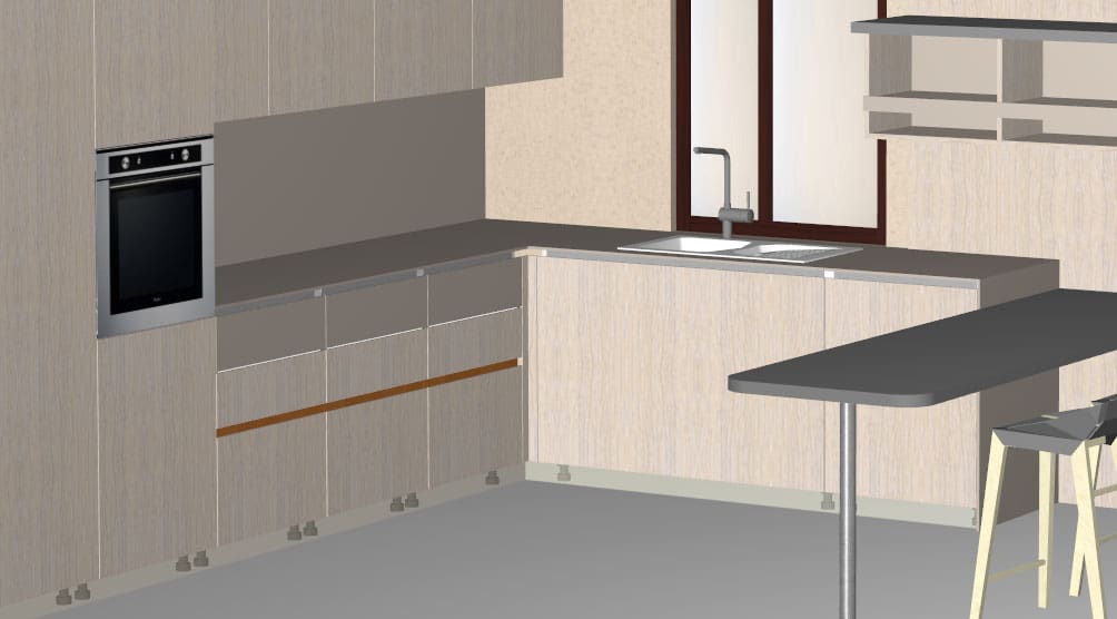 Camar feet in kitchen project