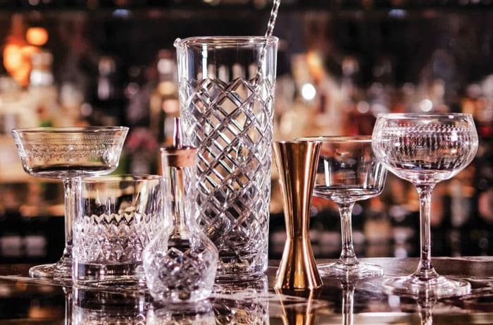 wet bar glassware