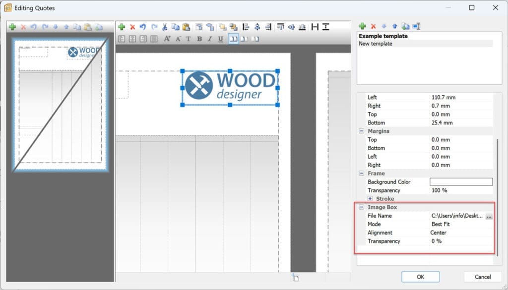 add logo to quote