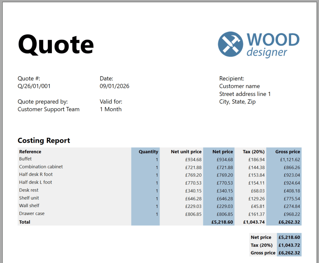 polyboard quote