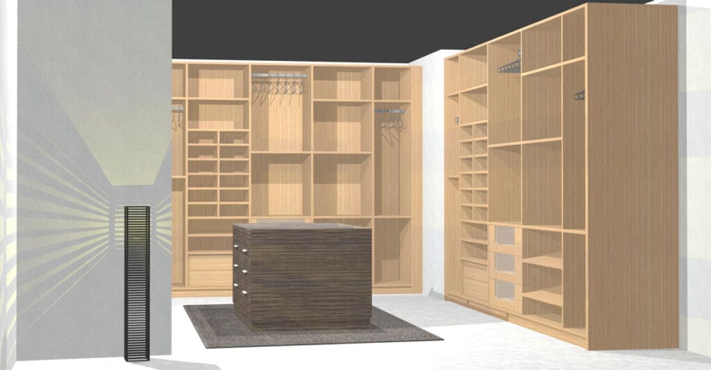walk-in wardrobe PolyBoard project