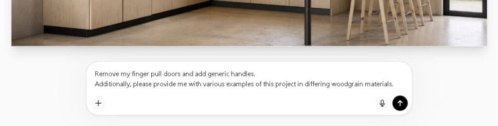 Example prompts for modifying a render
